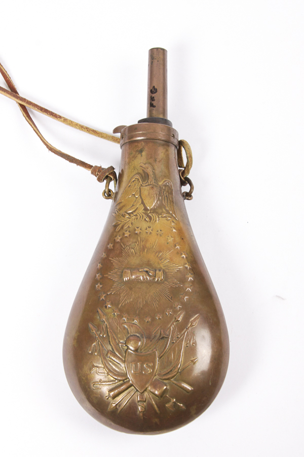 Reproduction of an Antique U.S. Military Gun Powder Flask