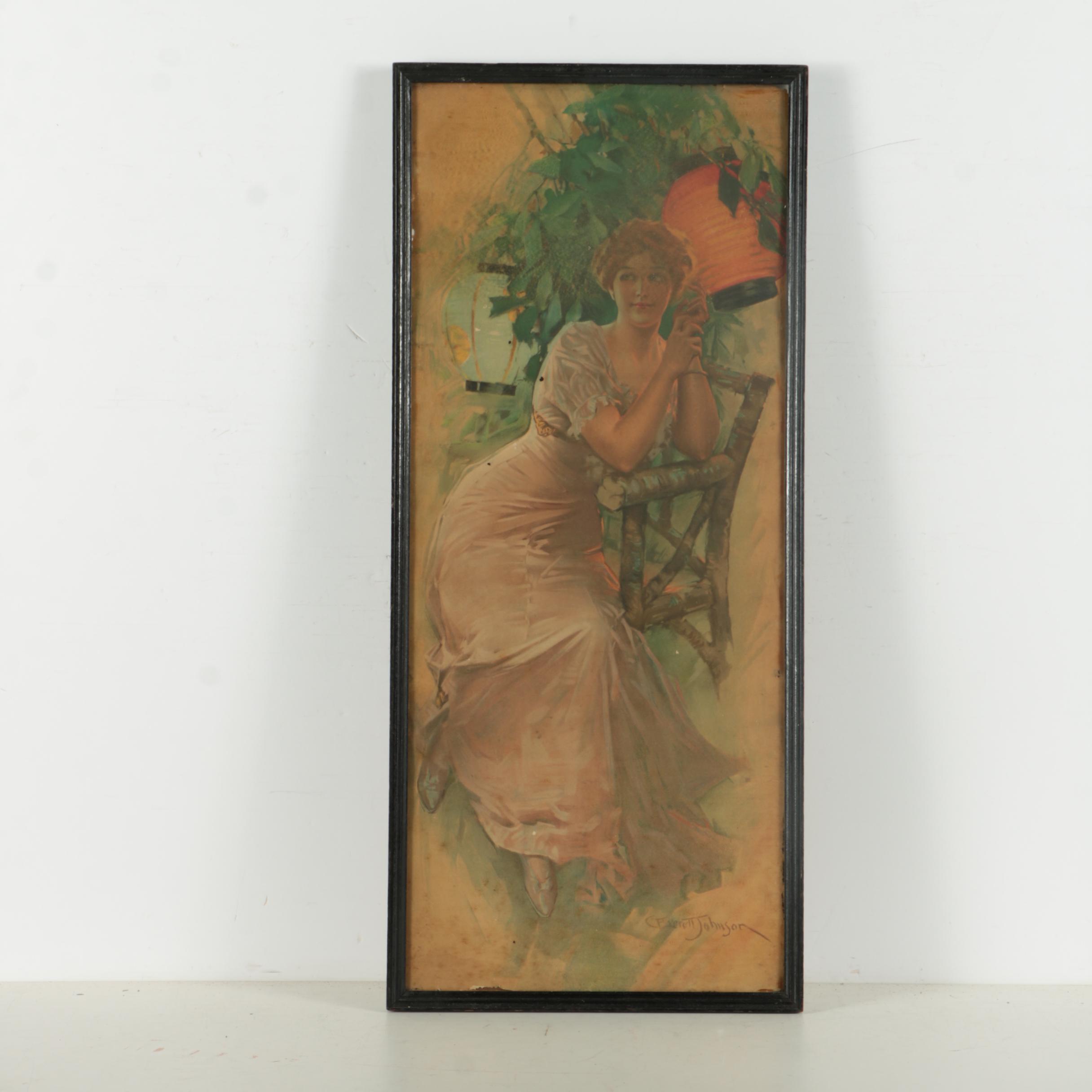 Offset Lithograph After C. Everett Johnson for Walk Over Shoes