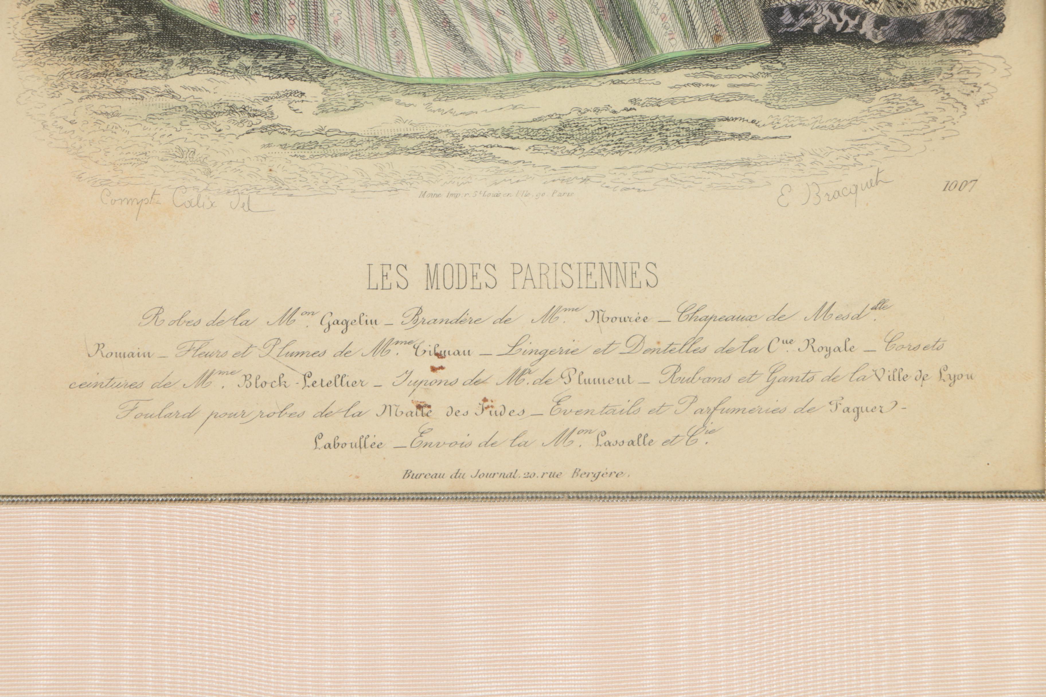 Hand-Colored Engravings of 19th Century Fashion Plates