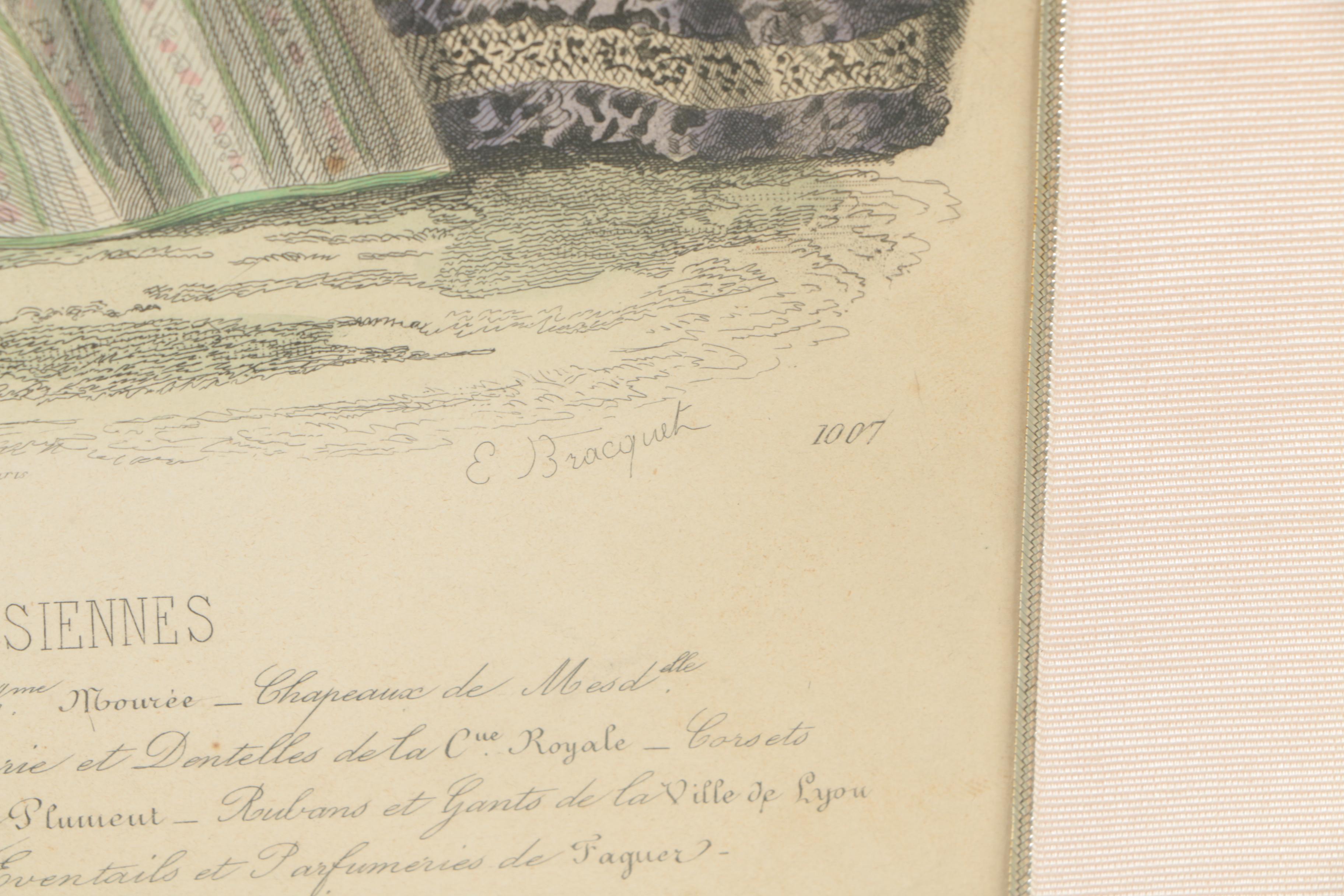 Hand-Colored Engravings of 19th Century Fashion Plates