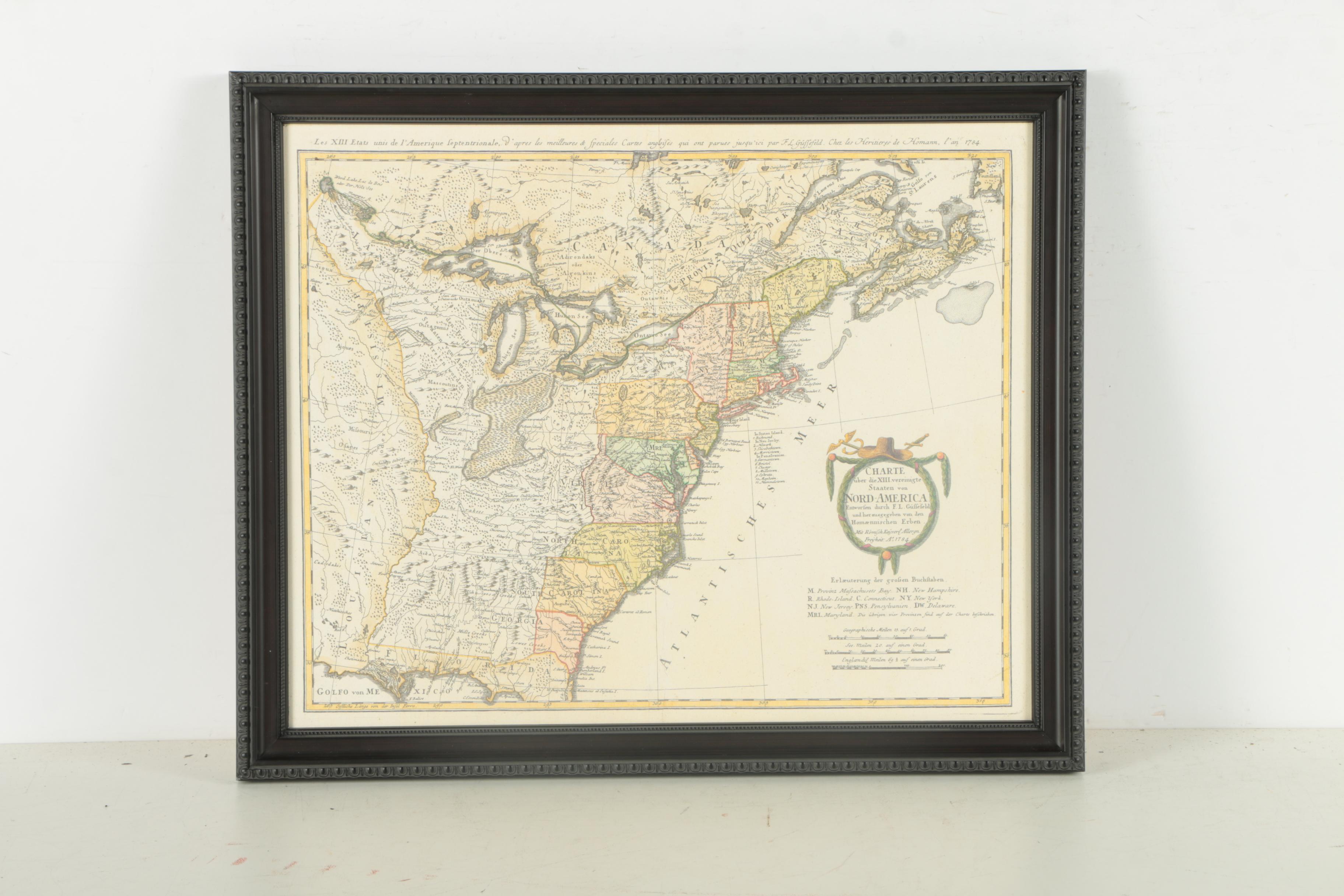 Giclee Print Reproductions of United States Maps