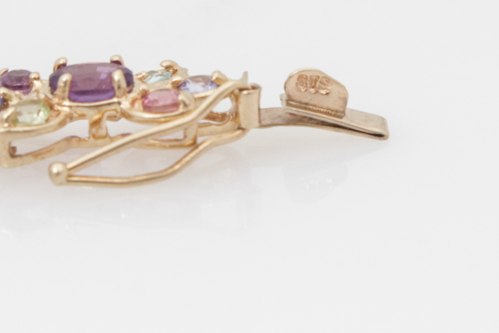 10K Yellow Gold Multi-Gemstone Bracelet