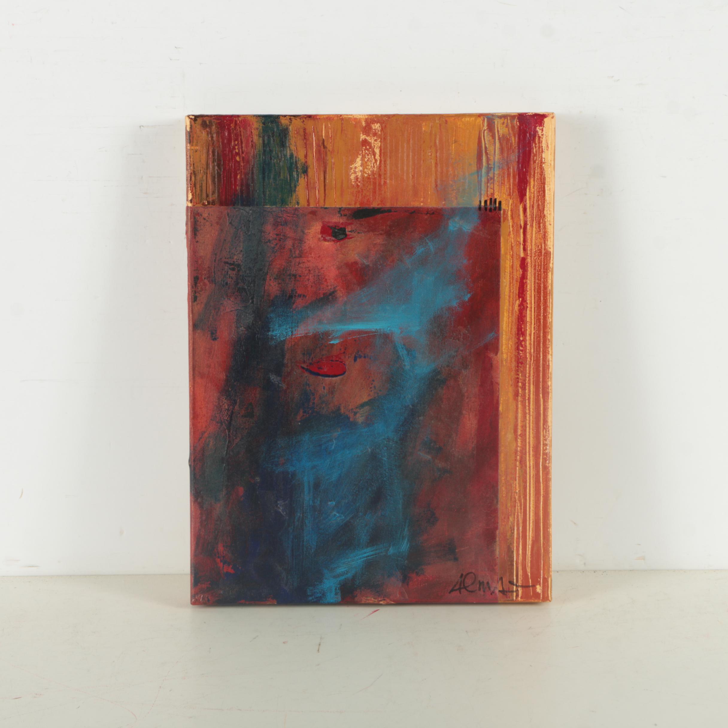 Angela Ament Abstracted Mixed Media Painting