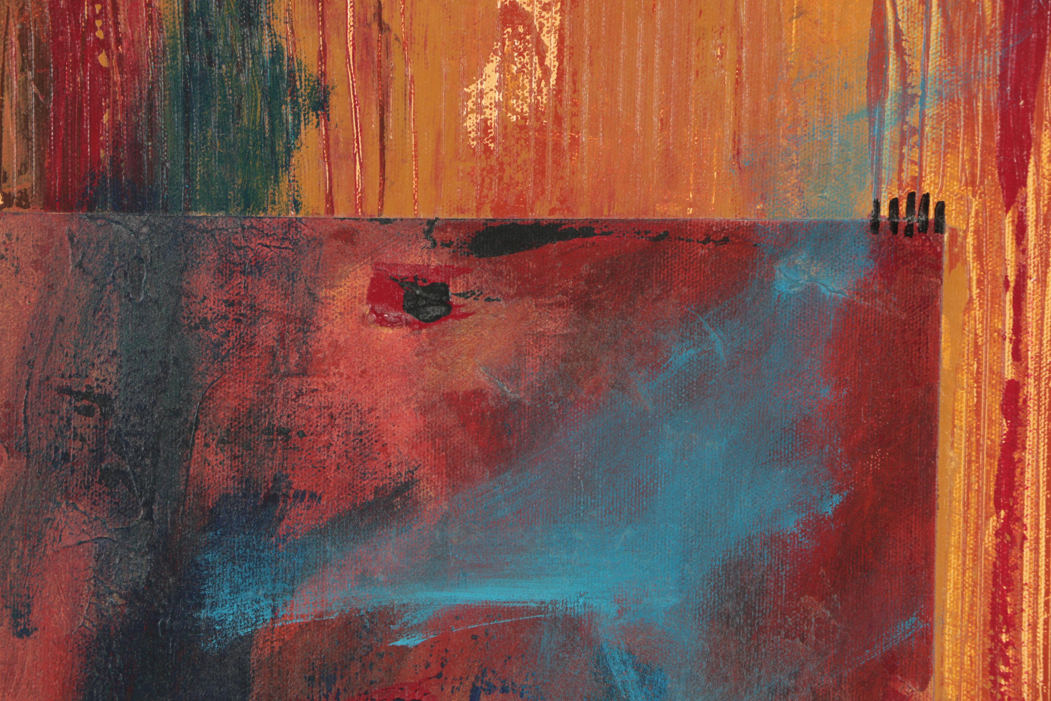 Angela Ament Abstracted Mixed Media Painting