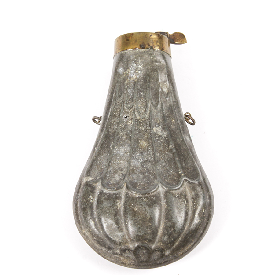 Pewter Gunpowder Flask
