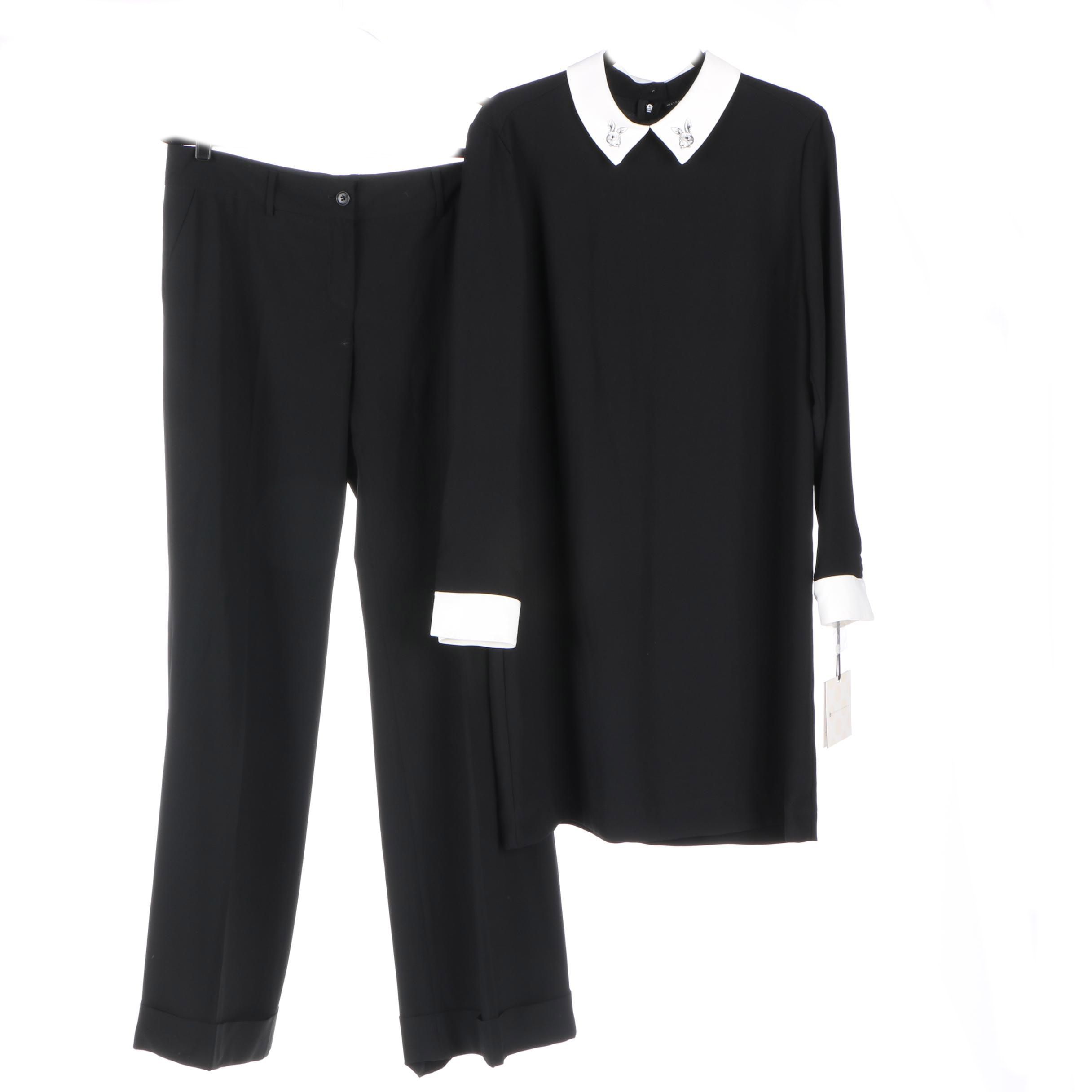 Victoria Beckham for Target Dress and Black Wool Blend Pants