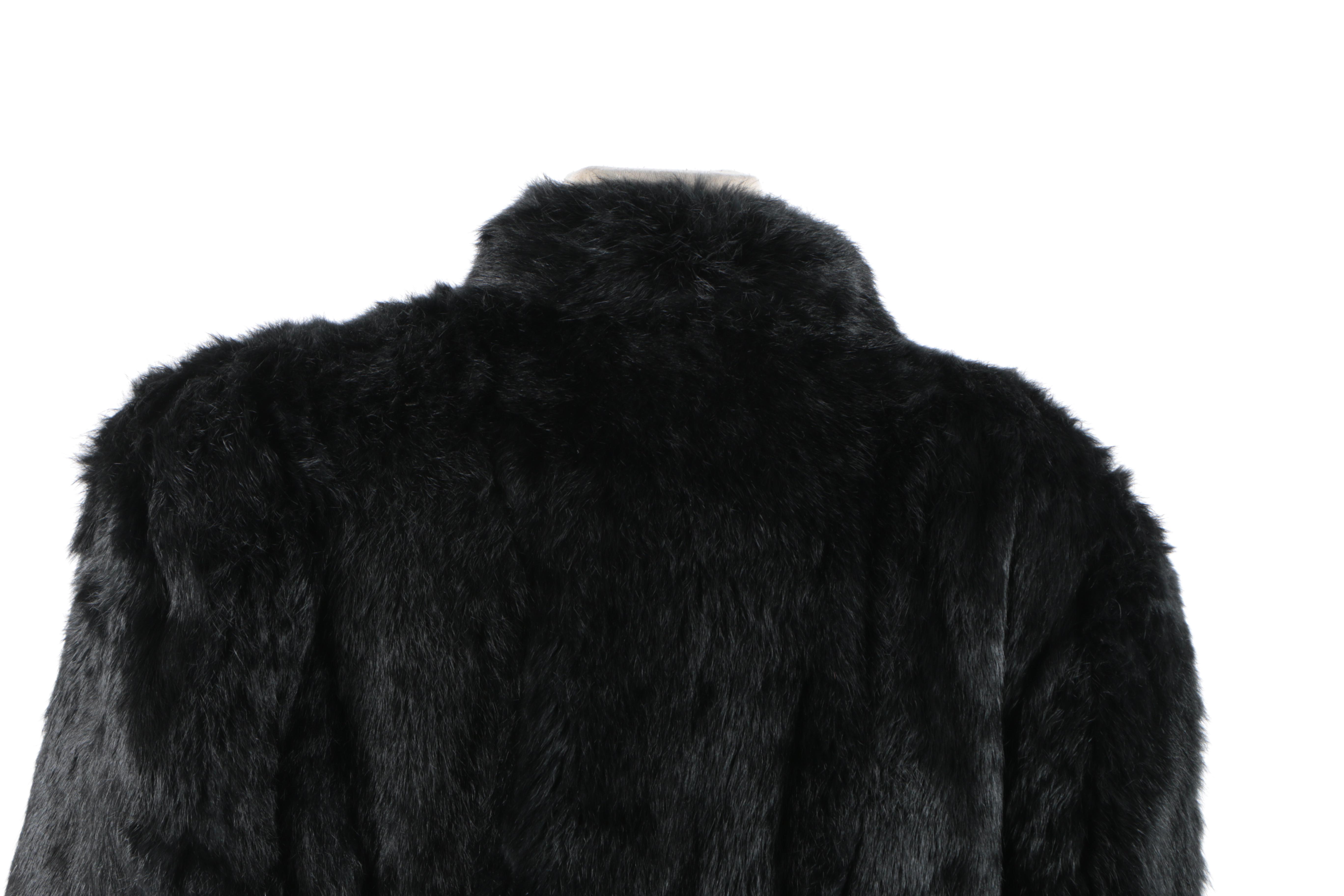 BB Dakota Dyed Black Rabbit Jacket