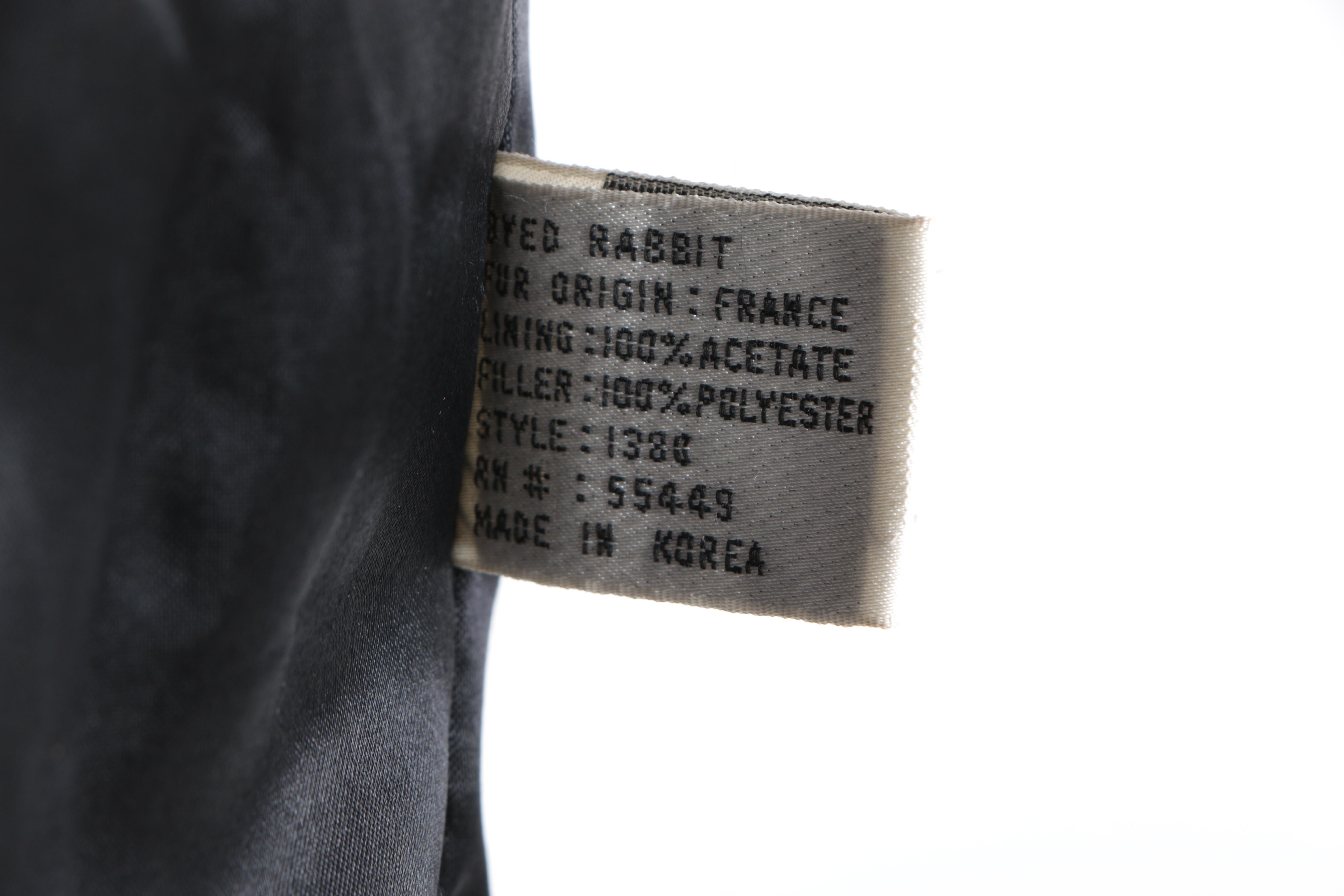 BB Dakota Dyed Black Rabbit Jacket