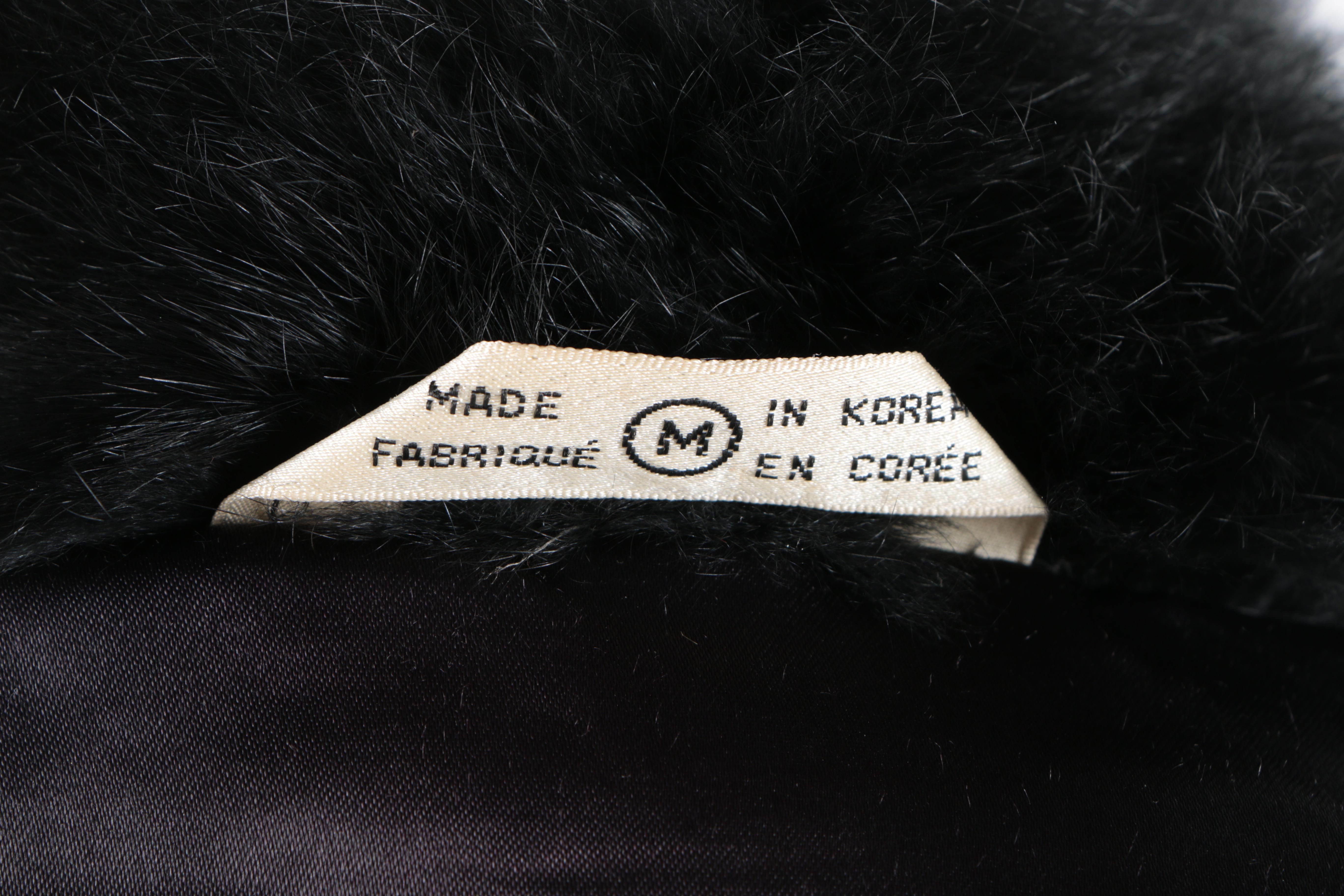 BB Dakota Dyed Black Rabbit Jacket