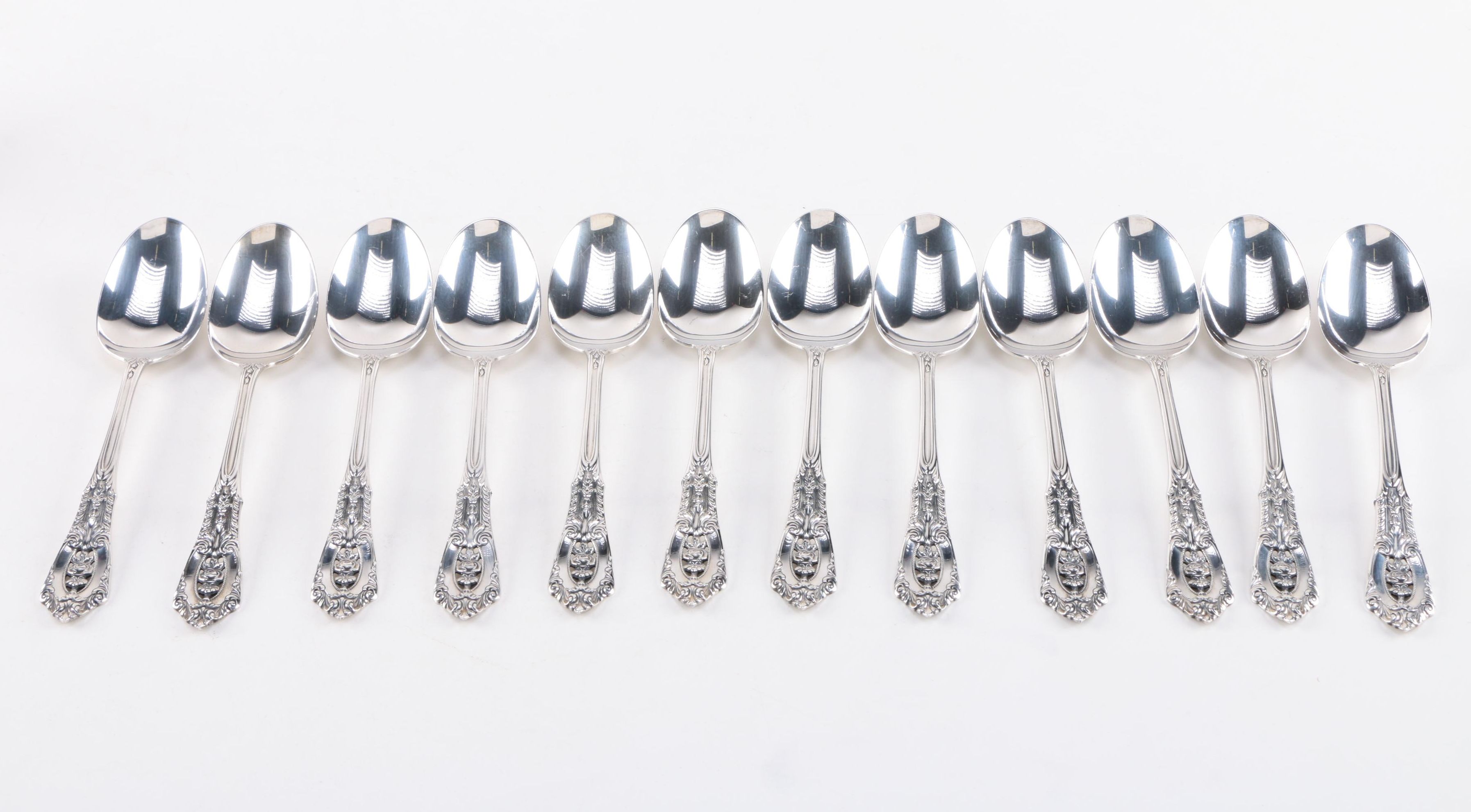 Wallace "Rose Point" Sterling Silver Flatware for Twelve