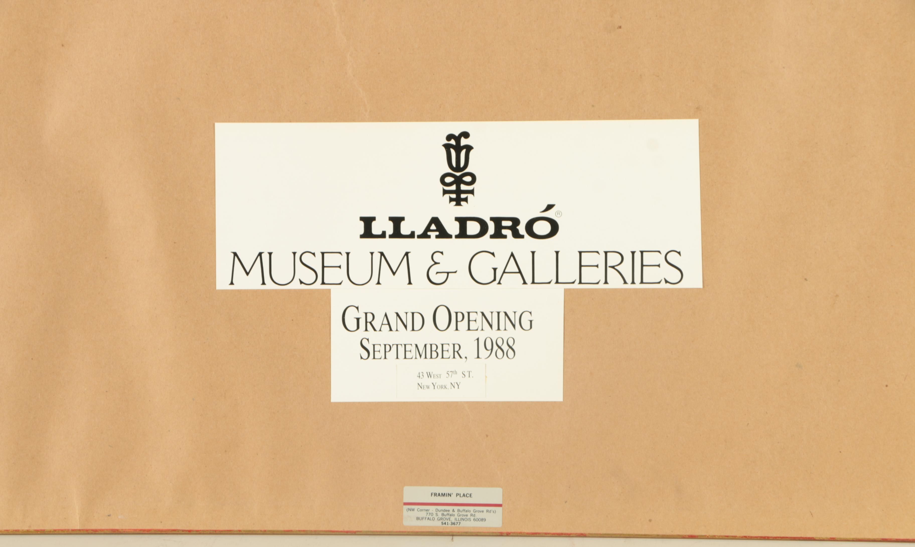 Offset Lithograph "Lladro Museum & Galleries Grand Opening 1986"