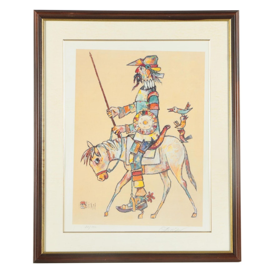 Jovan Obican Limited Edition Offset Lithograph on Paper "Don Quixote"