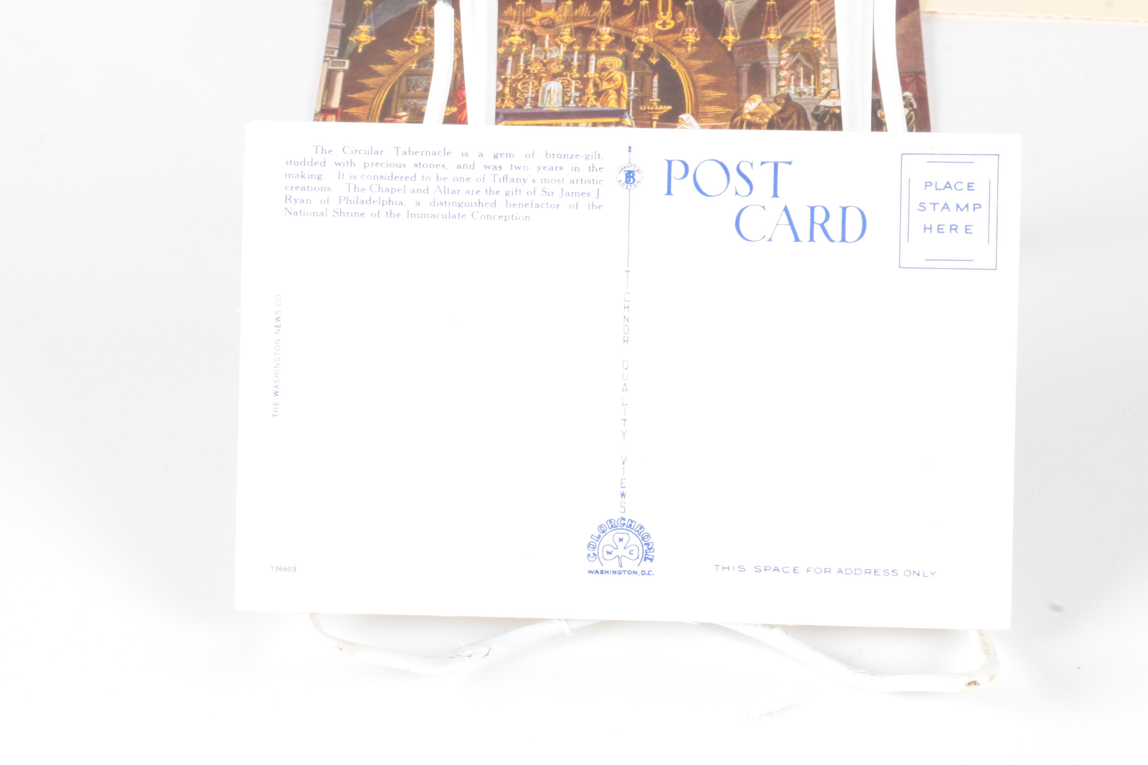 Collection of Postcards with Biblical Screen Print