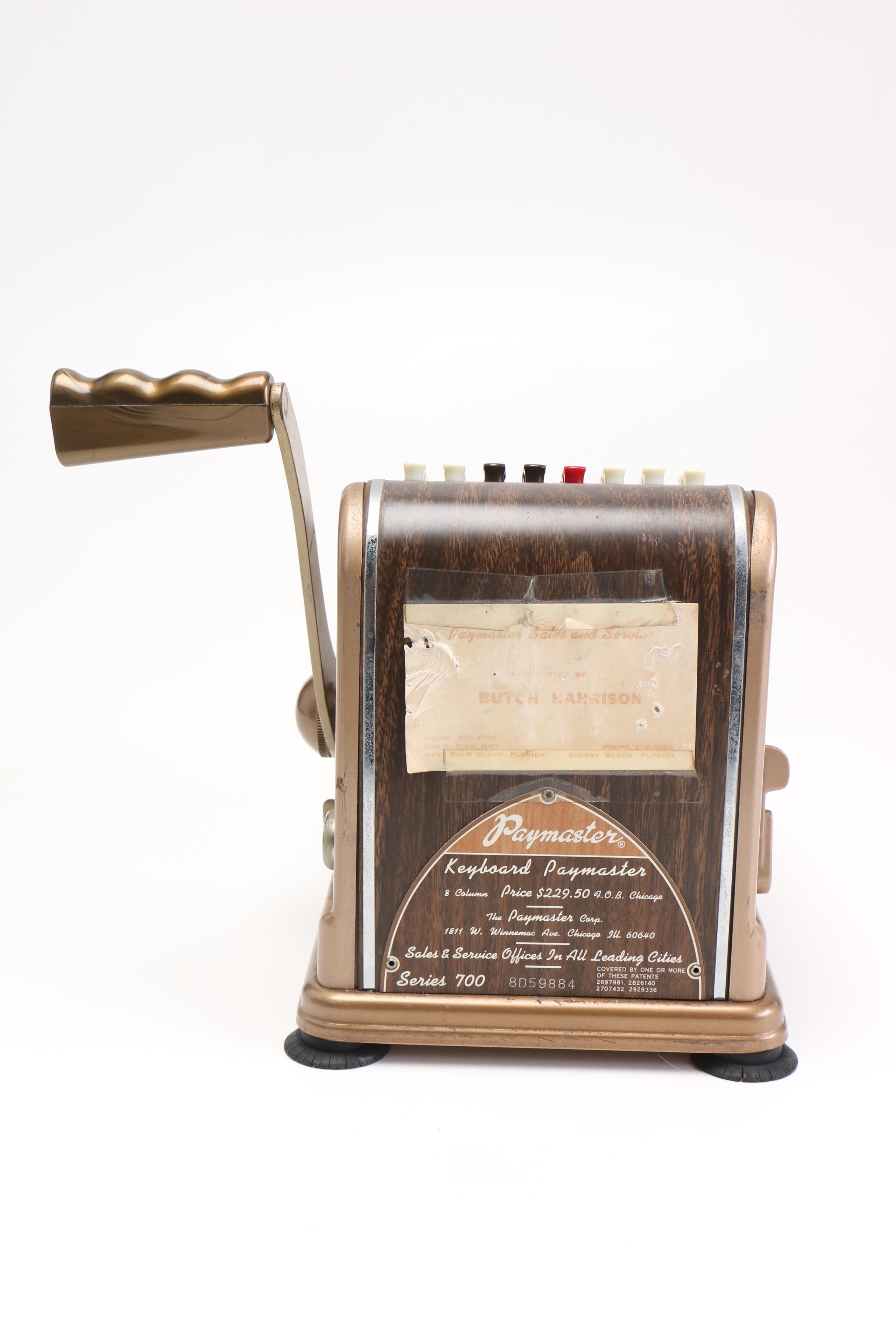 Vintage "Paymaster" Series 700 Checkwriter