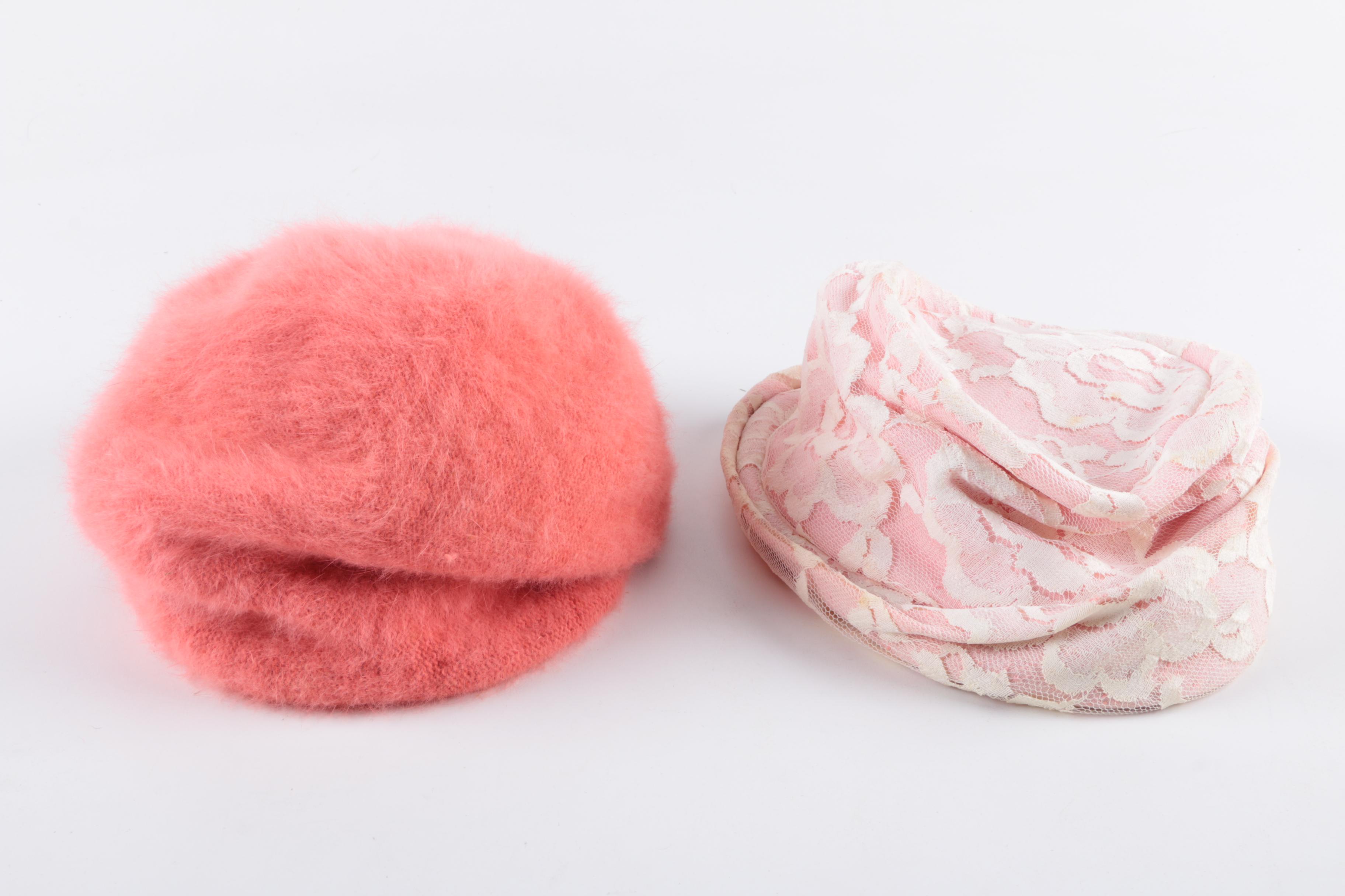 Vintage Hats Featuring Glenover, Betmar and Ruby Art, with Fan and Bag