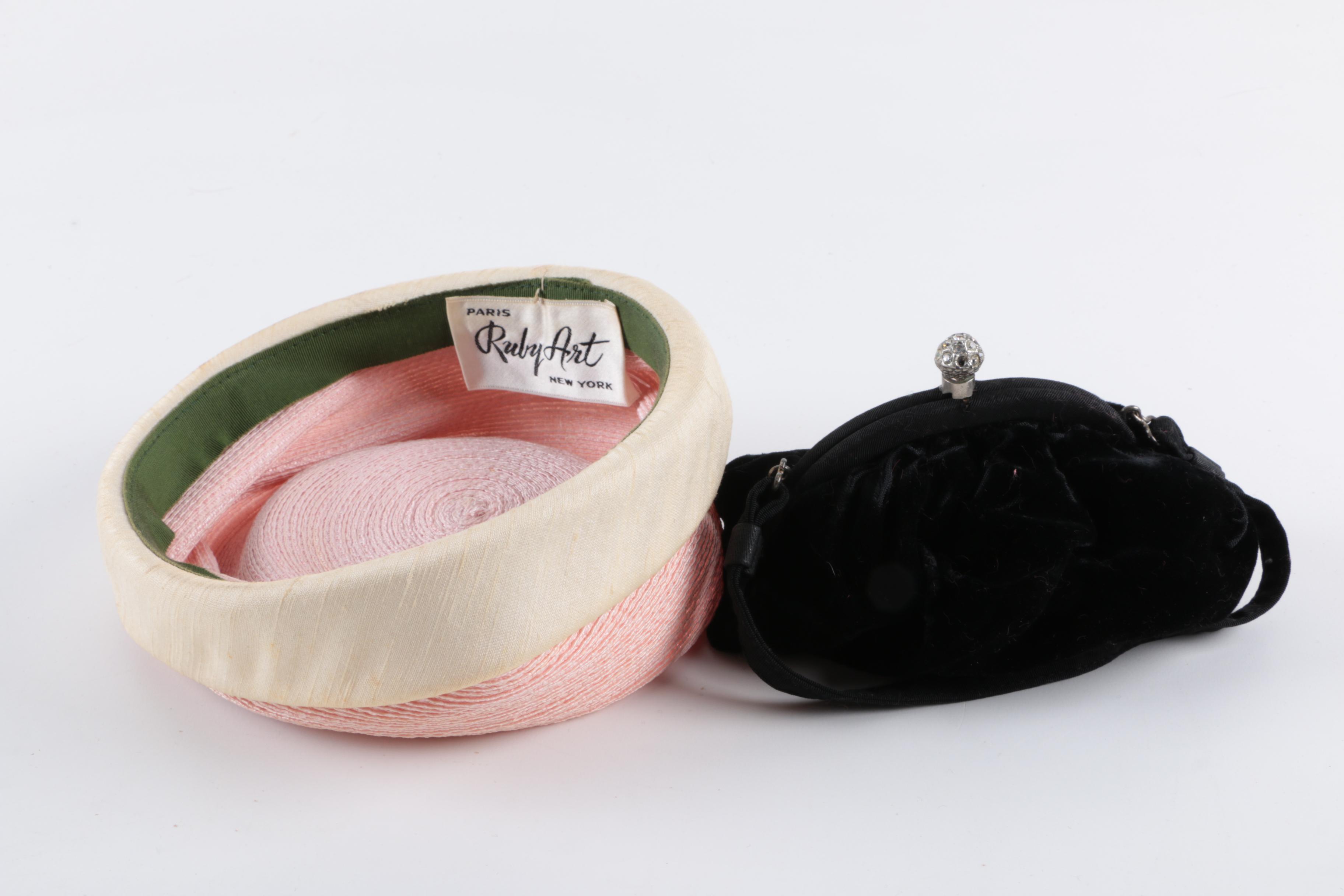 Vintage Hats Featuring Glenover, Betmar and Ruby Art, with Fan and Bag