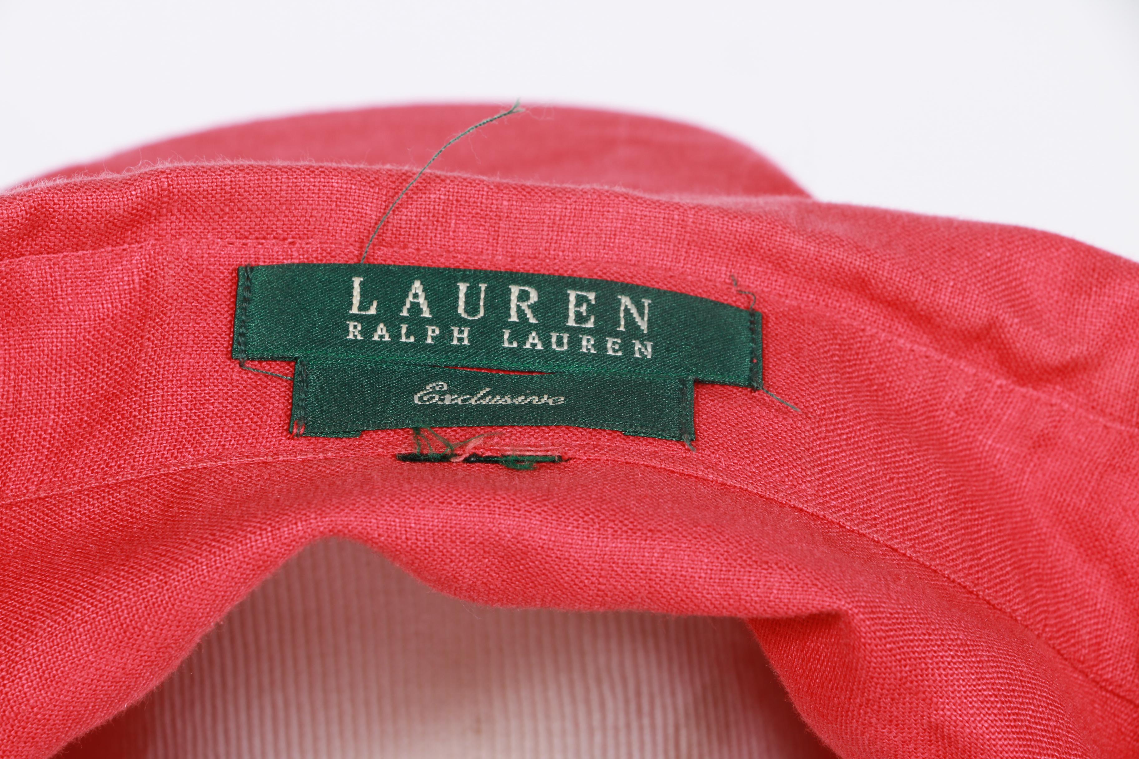 Lauren Ralph Lauren Red Button Down Shirt