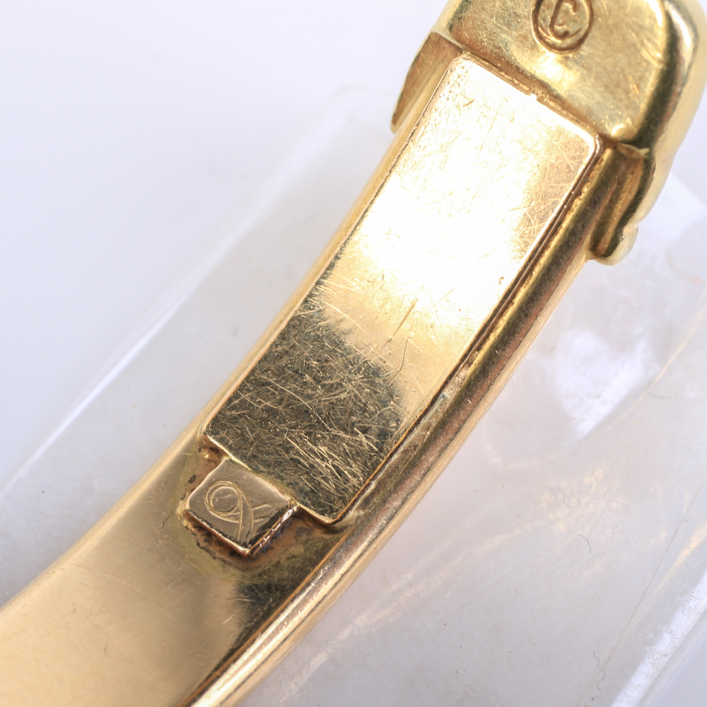 Italian Unoaerre 14K Yellow Gold "Until There's a Cure" Cuff Bracelet