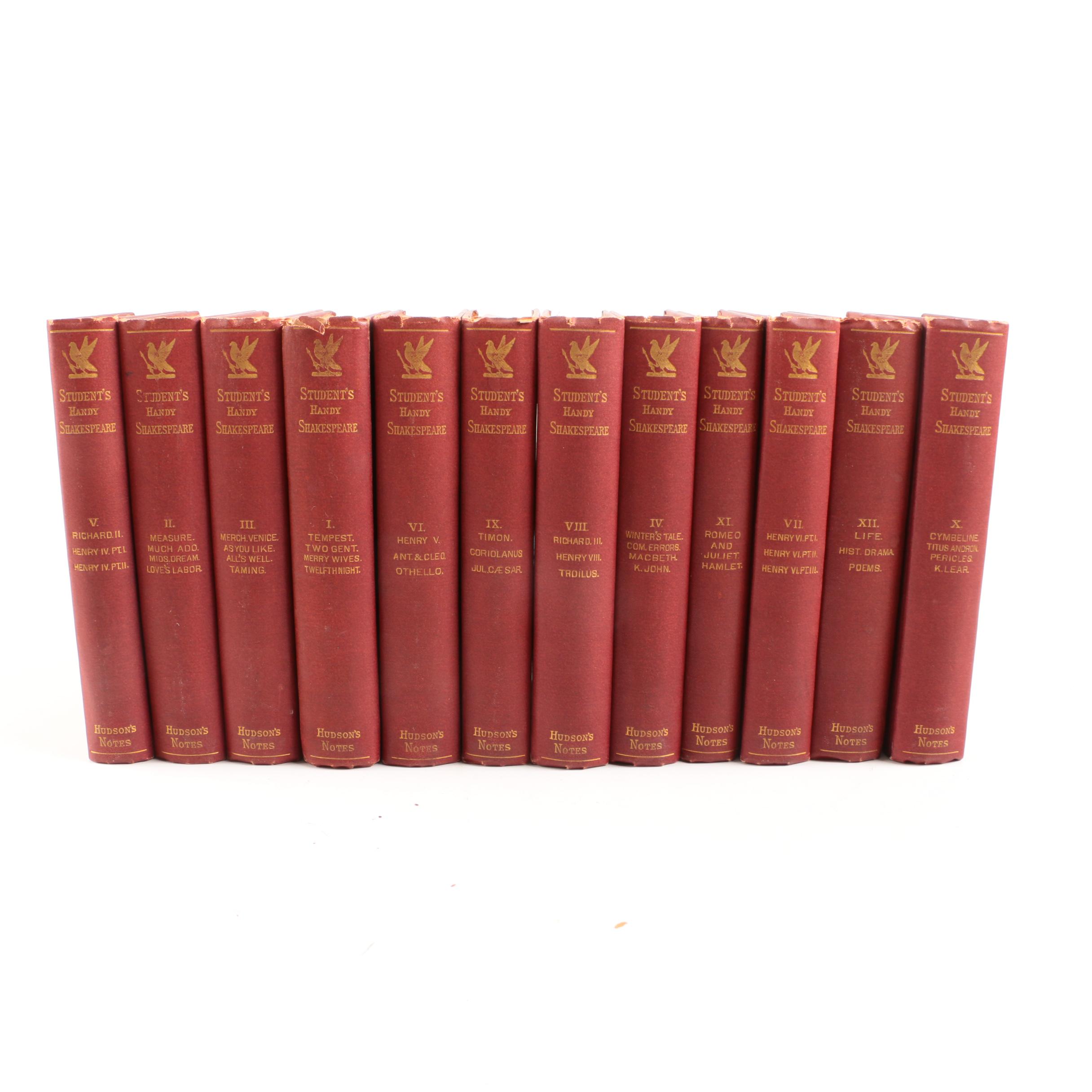 Collection of "Student's Handy Shakespeare" and Miniature Library Books