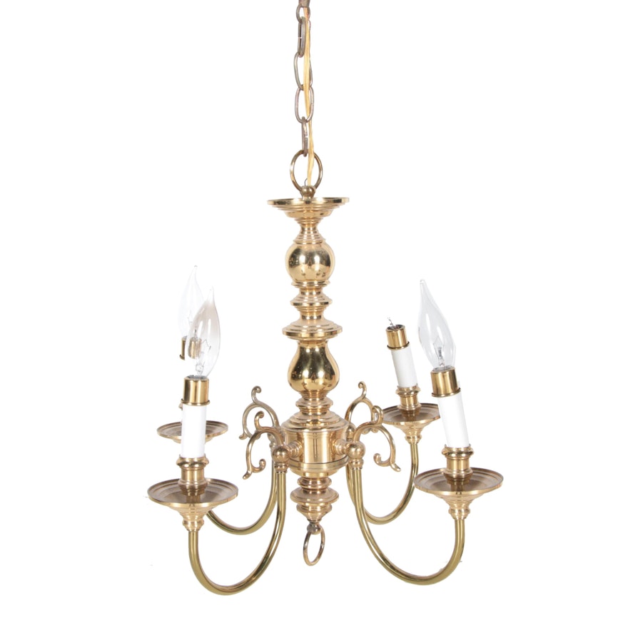 Brass Candle-Style Chandelier