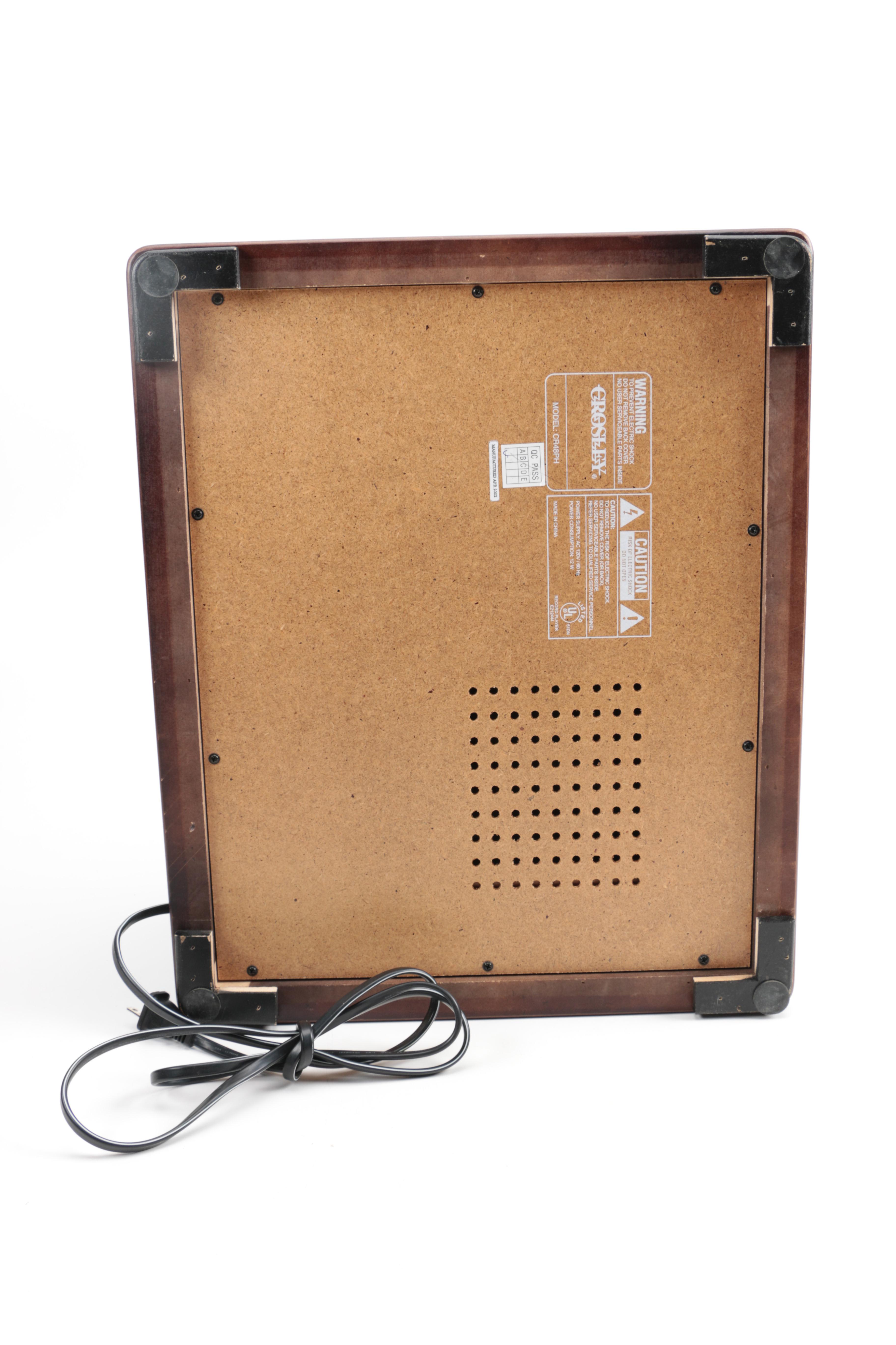 Crosley Record Player and Vintage Folk, Pop, and Soundtrack LPs