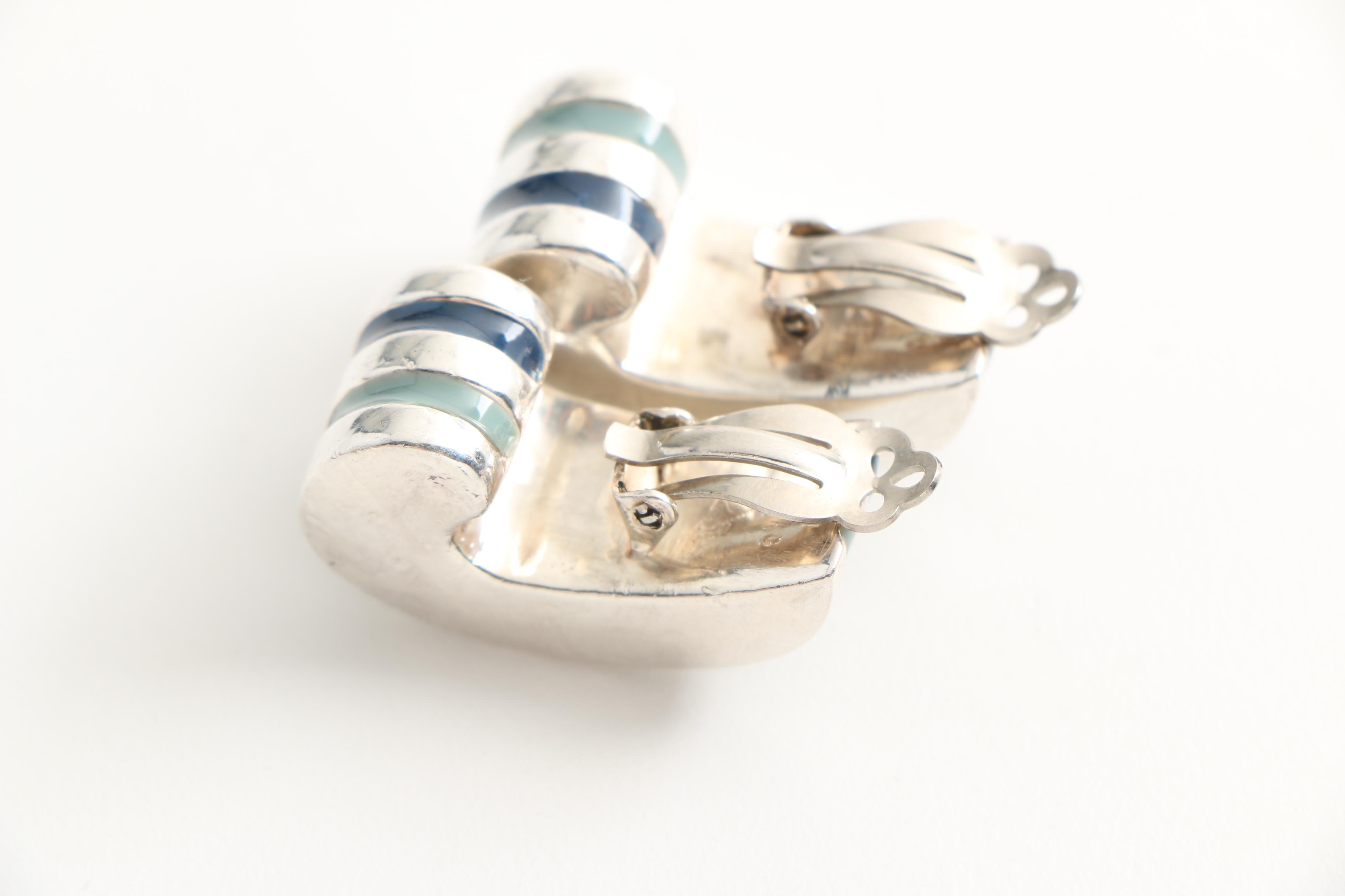 Simon Sebbeg Sterling Silver Clip Back Earrings