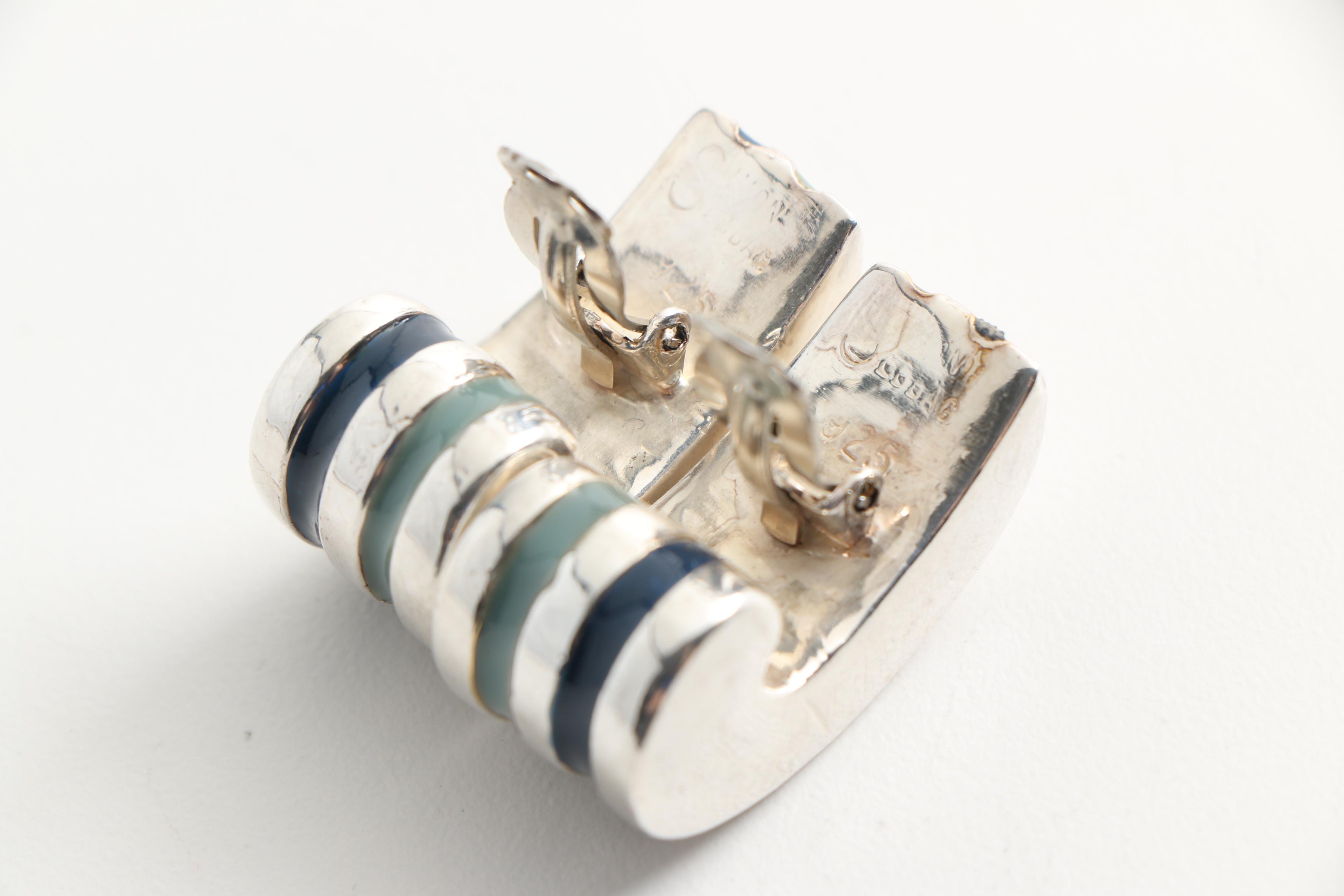 Simon Sebbeg Sterling Silver Clip Back Earrings