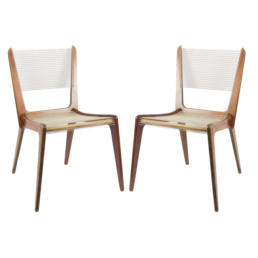Pair of Jacques Guillom "Chord" Chairs