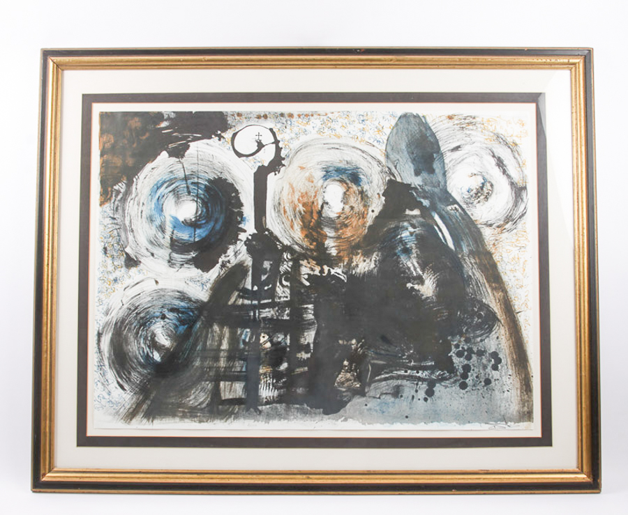 Salvador Dalí Lithograph "Black Mass" Arranged for Publication by Peter Moore