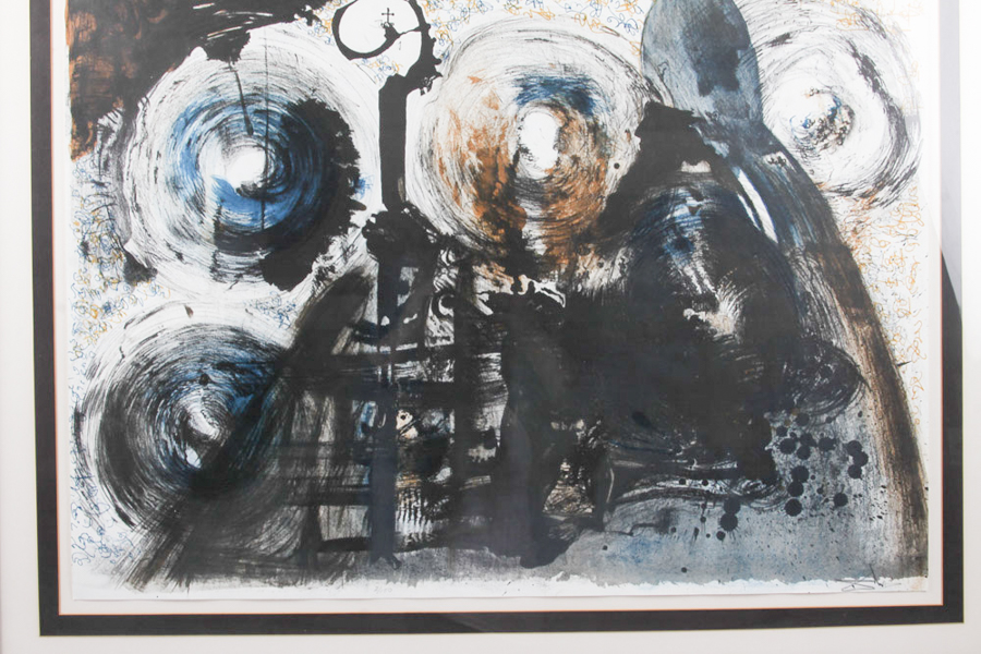 Salvador Dalí Lithograph "Black Mass" Arranged for Publication by Peter Moore