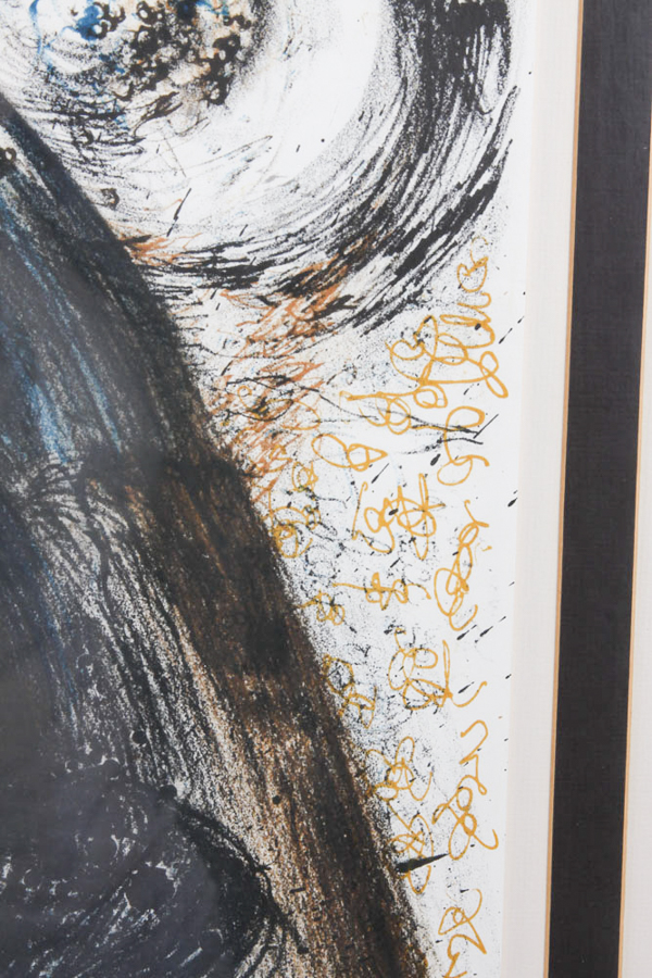 Salvador Dalí Lithograph "Black Mass" Arranged for Publication by Peter Moore