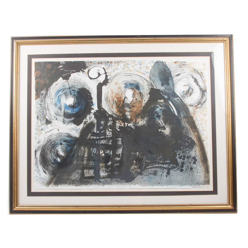 Salvador Dalí Lithograph "Black Mass" Arranged for Publication by Peter Moore