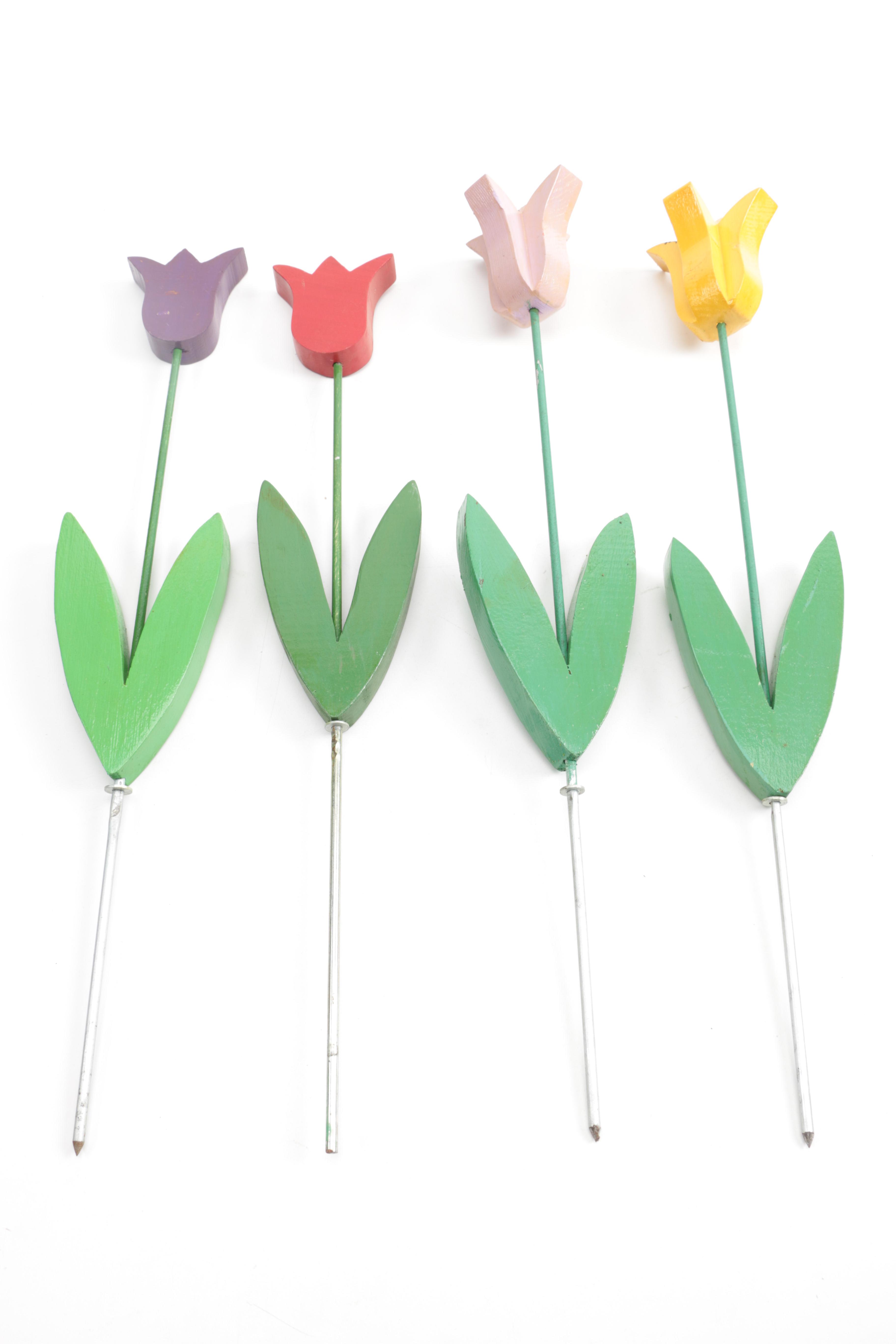 Wooden Tulip Decor