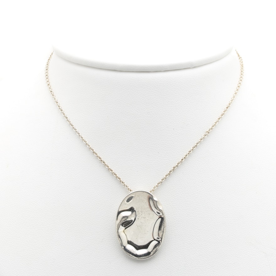 Tiffany and Co. Elsa Peretti Silver Scorpio Zodiac Necklace