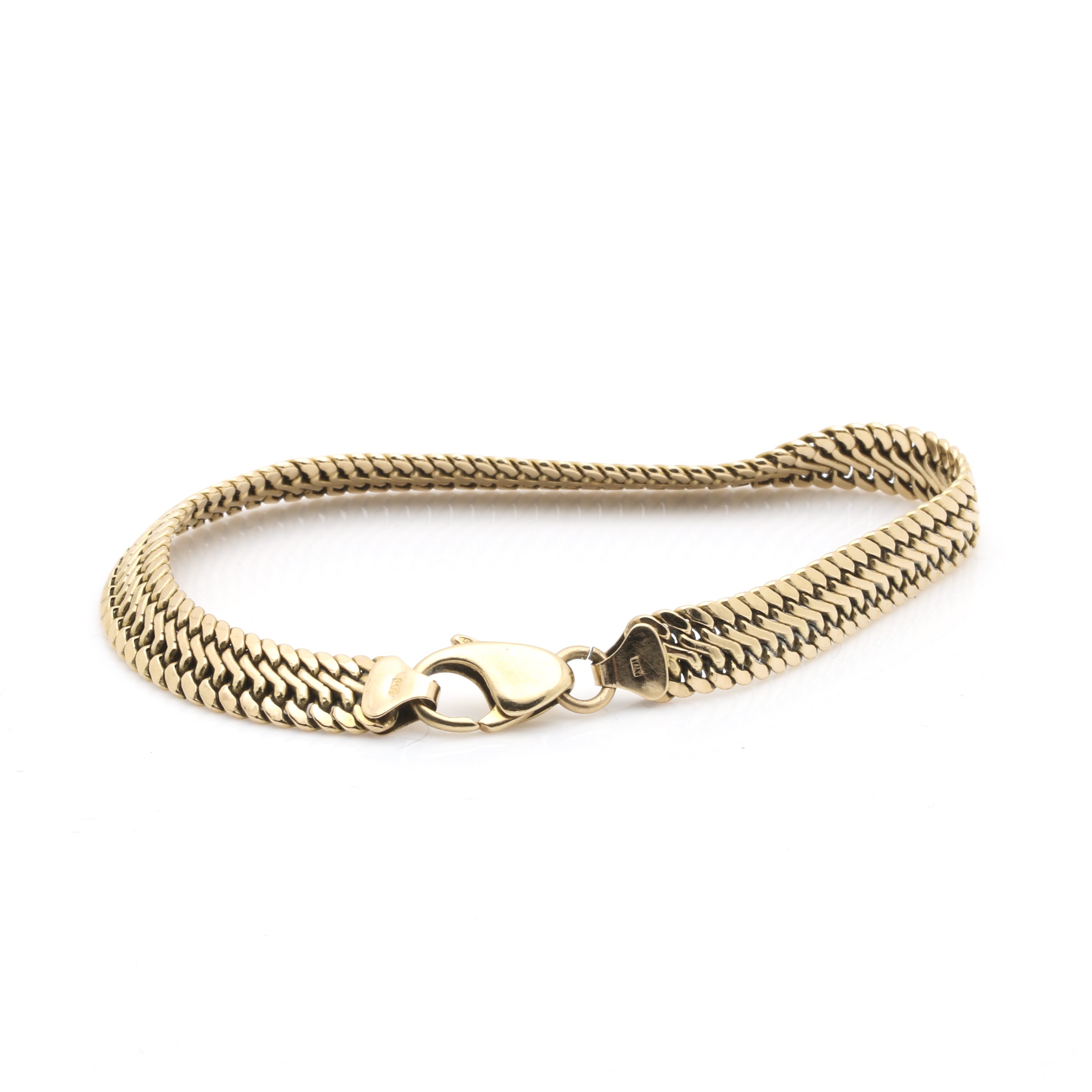 14K Yellow Gold Snake Chain Bracelet