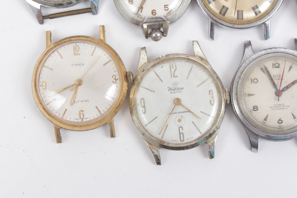 Vintage Watch Faces Featuring Bulova and Gruen