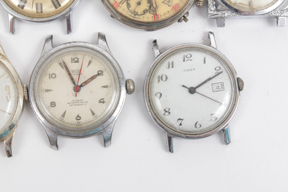 Vintage Watch Faces Featuring Bulova and Gruen