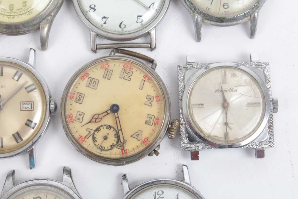 Vintage Watch Faces Featuring Bulova and Gruen