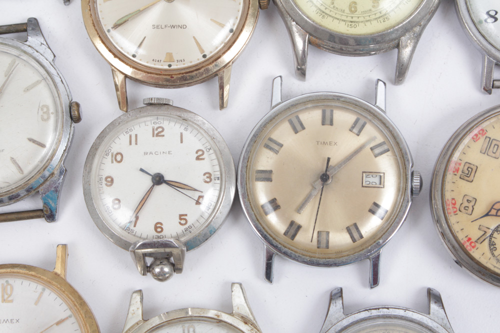 Vintage Watch Faces Featuring Bulova and Gruen