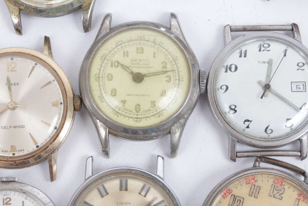 Vintage Watch Faces Featuring Bulova and Gruen