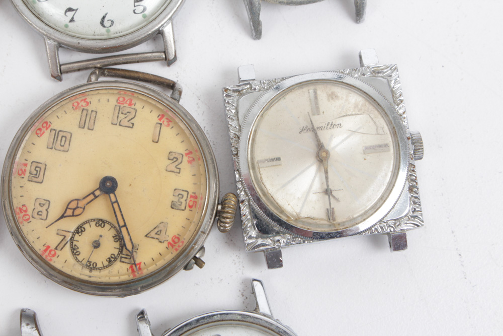 Vintage Watch Faces Featuring Bulova and Gruen