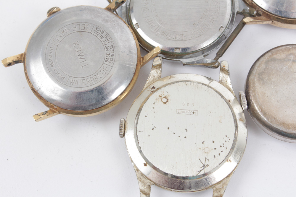 Vintage Watch Faces Featuring Bulova and Gruen