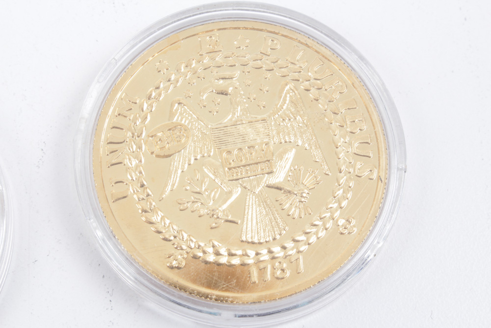 "1776 Continental Currency" and "1787 Brasher Douboon" .999 Silver Medals