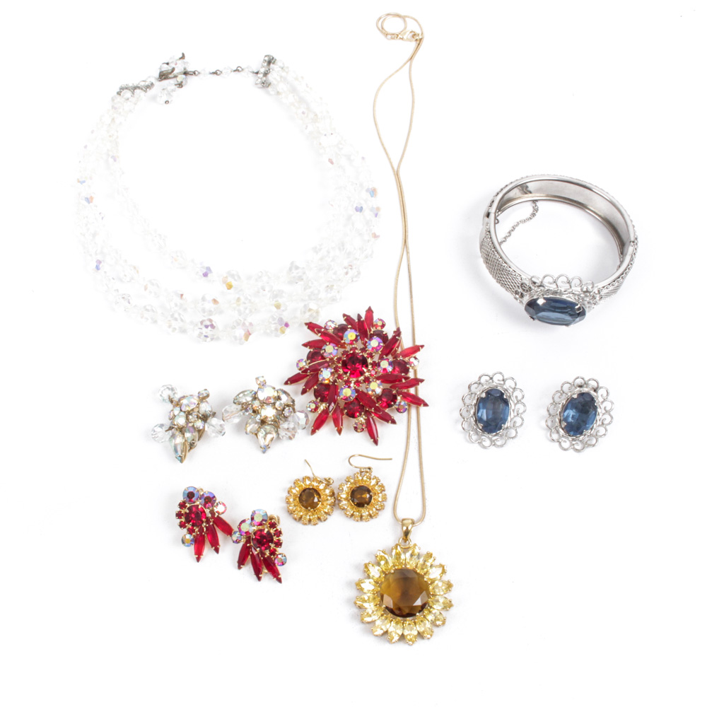 Vintage Rhinestone Jewelry Selection