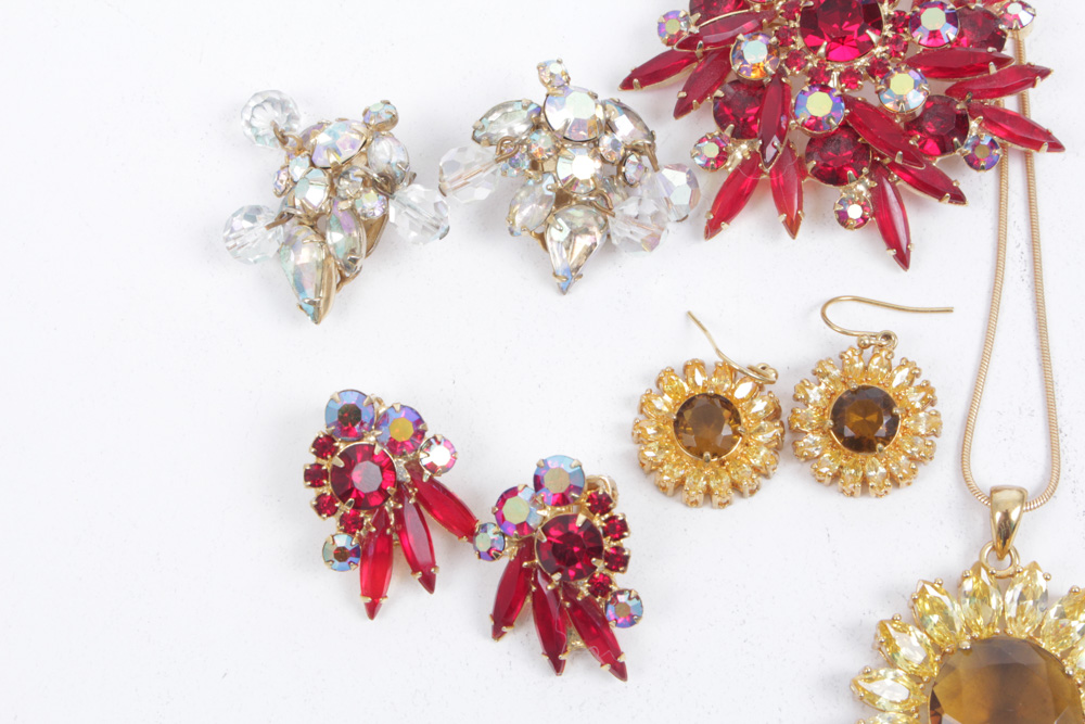 Vintage Rhinestone Jewelry Selection
