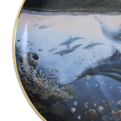 Robert Lyn Nelson Limited Edition Collectible Plate "Hawaiian Muses"