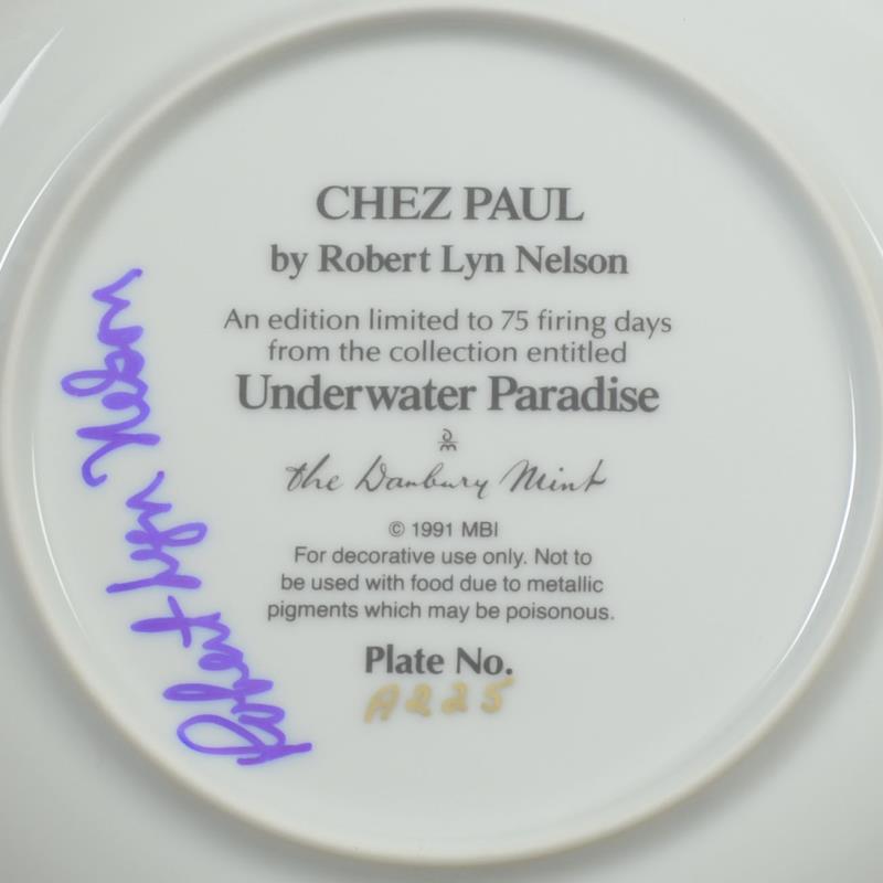 Robert Lyn Nelson Limited Edition Collectible Plate "Chez Paul"