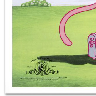 Limited Edition Sericel "Pink Panther Golfing"