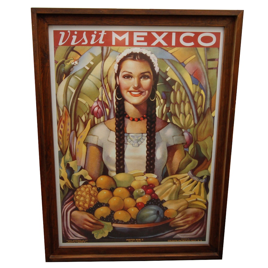 Offset Lithograph Poster "Visit Mexico"