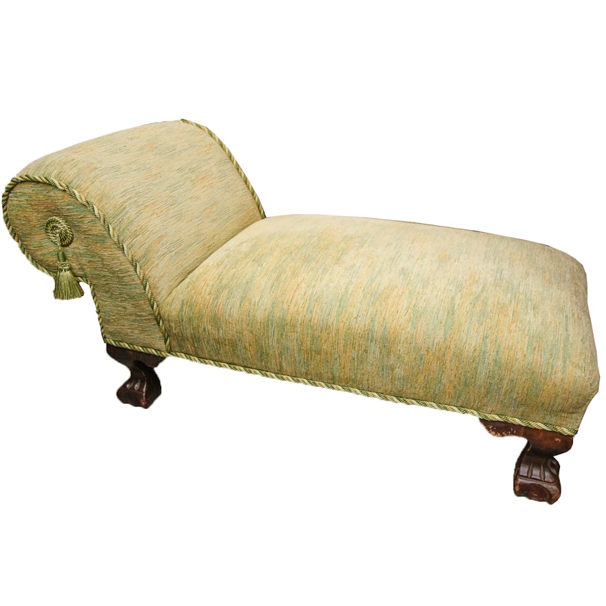 Diminutive Upholstered Chaise Lounge Salesmen Sample